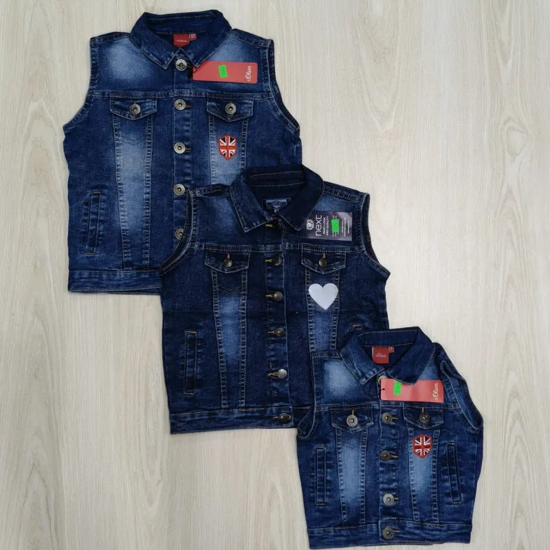 Boys & Girls Stylish Sleeveless Denim Jacket Wholesale Bangladesh Boys & Girls Stylish Sleeveless Denim Jacket Wholesale Bangladesh