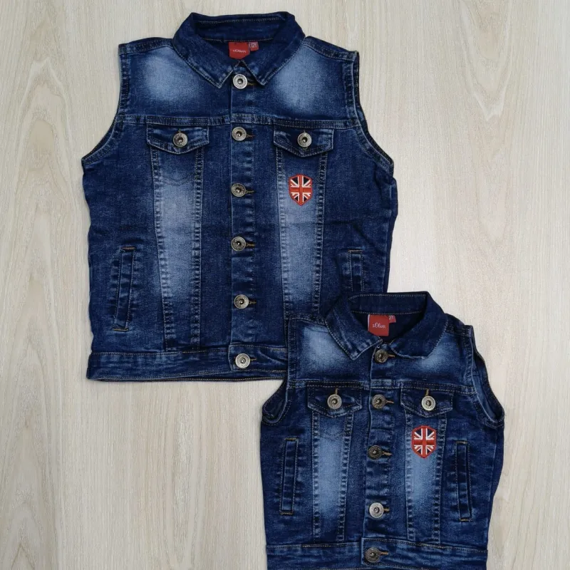 Boys & Girls Stylish Sleeveless Denim Jacket Wholesale Bangladesh Boys & Girls Stylish Sleeveless Denim Jacket Wholesale Bangladesh