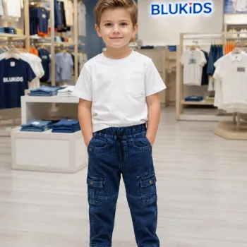Blukids Boys Stretch Jeans Cargo Long Pant Wholesale Bangladesh
