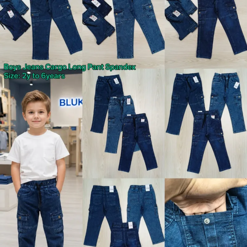 Blukids Boys Stretch Jeans Cargo Long Pant Wholesale Bangladesh