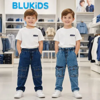 Blukids Boys Stretch Jeans Cargo Long Pant Wholesale Bangladesh