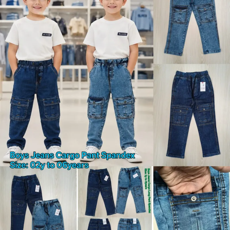 Blukids Boys Stretch Jeans Cargo Long Pant Wholesale Bangladesh