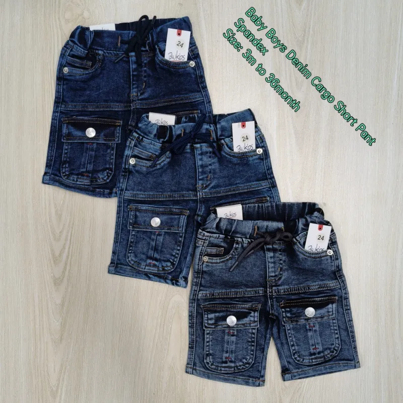 Blukids Baby Boys Stretch Jeans Cargo Short Pant Wholesale Bangladesh
