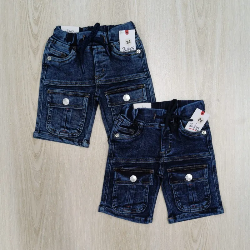 Blukids Baby Boys Stretch Jeans Cargo Short Pant Wholesale Bangladesh