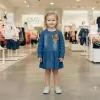 Girls Premium Quality Denim Frock Long Sleeve Wholesale Bangladesh