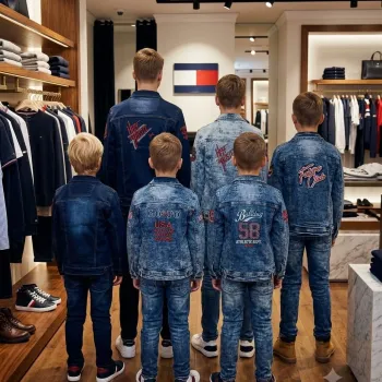 Boys Stylish Denim Jacket Long Sleeve Wholesale Bangladesh