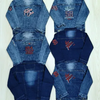 Boys Stylish Denim Jacket Long Sleeve Wholesale Bangladesh