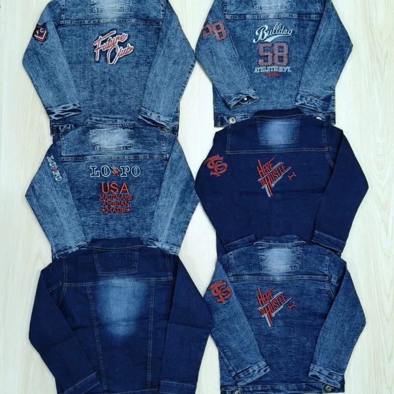 Boys Stylish Denim Jacket Long Sleeve Wholesale Bangladesh