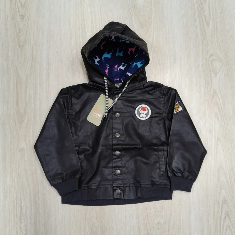 Boys Stylish Leather Hoodie Jacket Wholesale Bangladesh