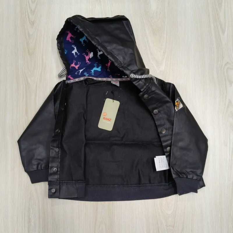 Boys Stylish Leather Hoodie Jacket Wholesale Bangladesh