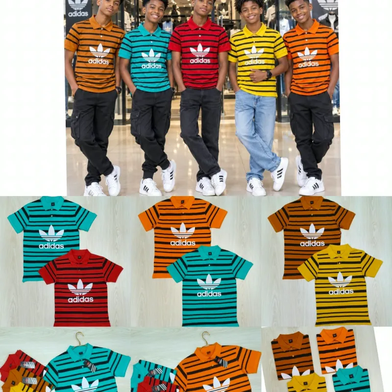 Adidas Boys Step Button Pique Polo Short Sleeve Wholesale Bangladesh