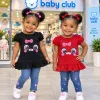 Baby Club Baby Girls Design Frock T-Shirt Short Sleeve Wholesale Bangladesh