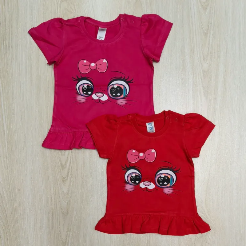 Baby Club Baby Girls Design Frock T-Shirt Short Sleeve Wholesale Bangladesh