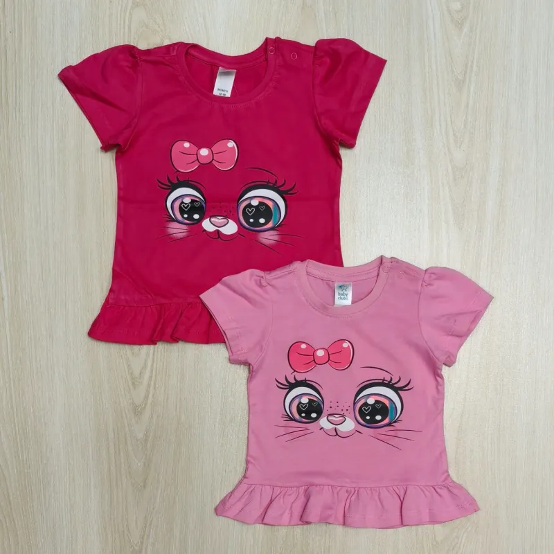 Baby Club Baby Girls Design Frock T-Shirt Short Sleeve Wholesale Bangladesh