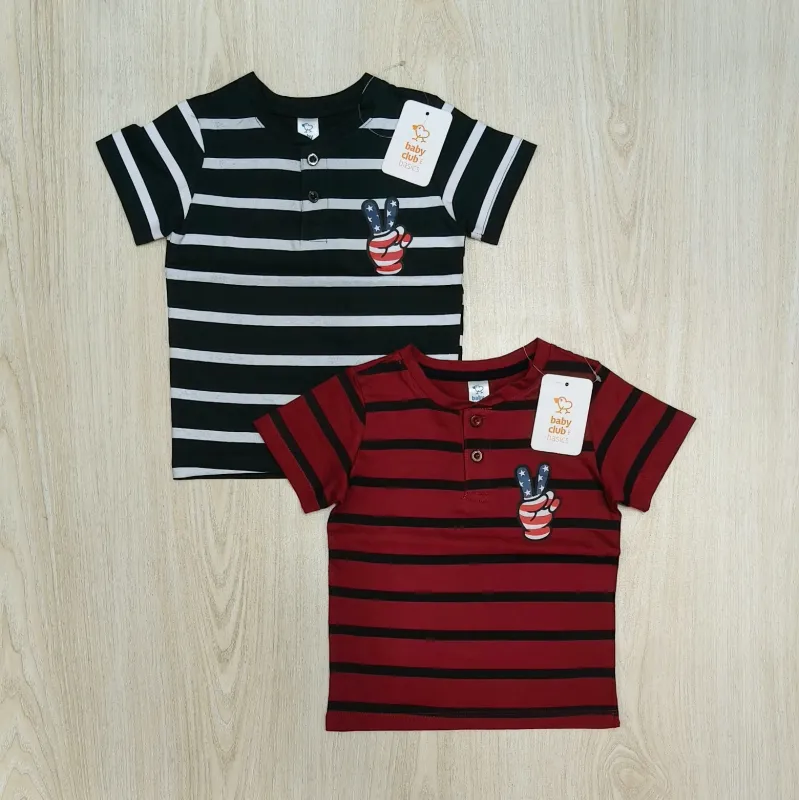 Baby Club Baby Boys Step Button T-Shirt Short Sleeve Wholesale Bangladesh Baby Club Baby Boys Step Button T-Shirt Short Sleeve Wholesale Bangladesh