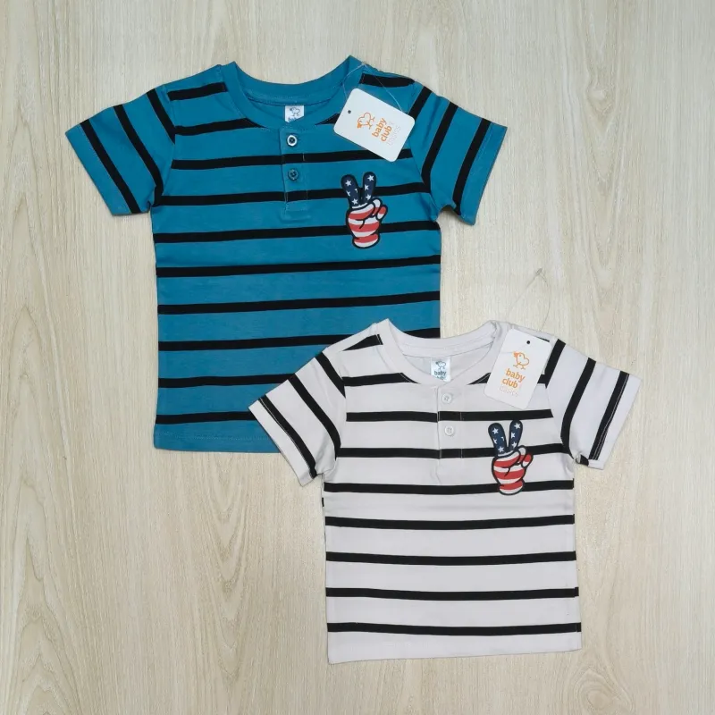 Baby Club Baby Boys Step Button T-Shirt Short Sleeve Wholesale Bangladesh Baby Club Baby Boys Step Button T-Shirt Short Sleeve Wholesale Bangladesh