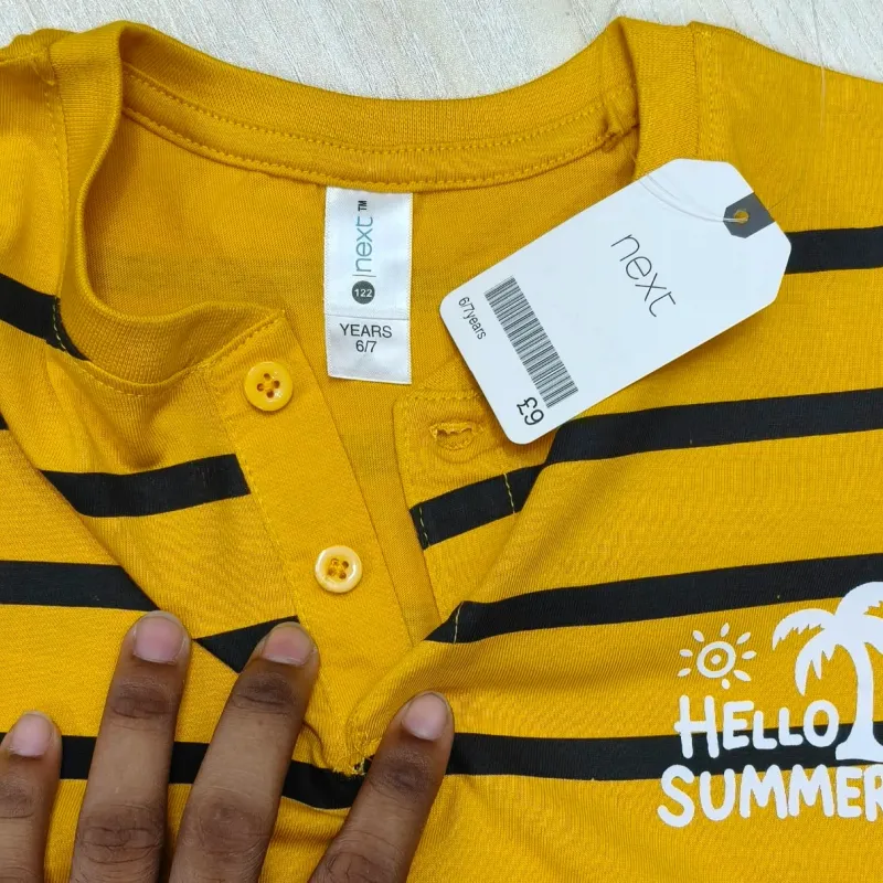 NEXT Boys Step Button T-Shirt Short Sleeve Wholesale Bangladesh