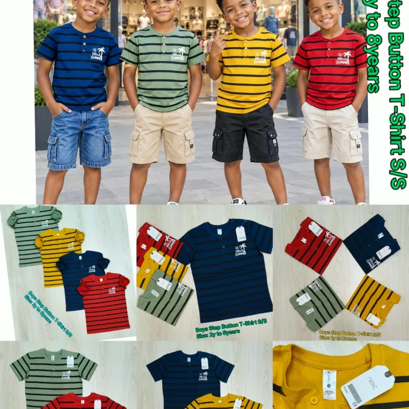NEXT Boys Step Button T-Shirt Short Sleeve Wholesale Bangladesh