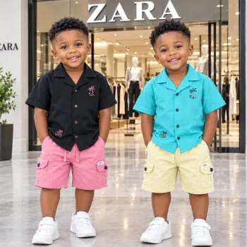 ZARA Boys Top Button Shirt Set Wholesale Bangladesh