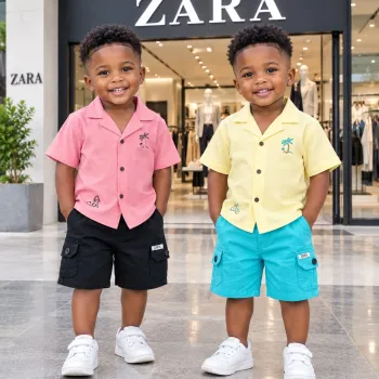 ZARA Boys Top Button Shirt Set Wholesale Bangladesh
