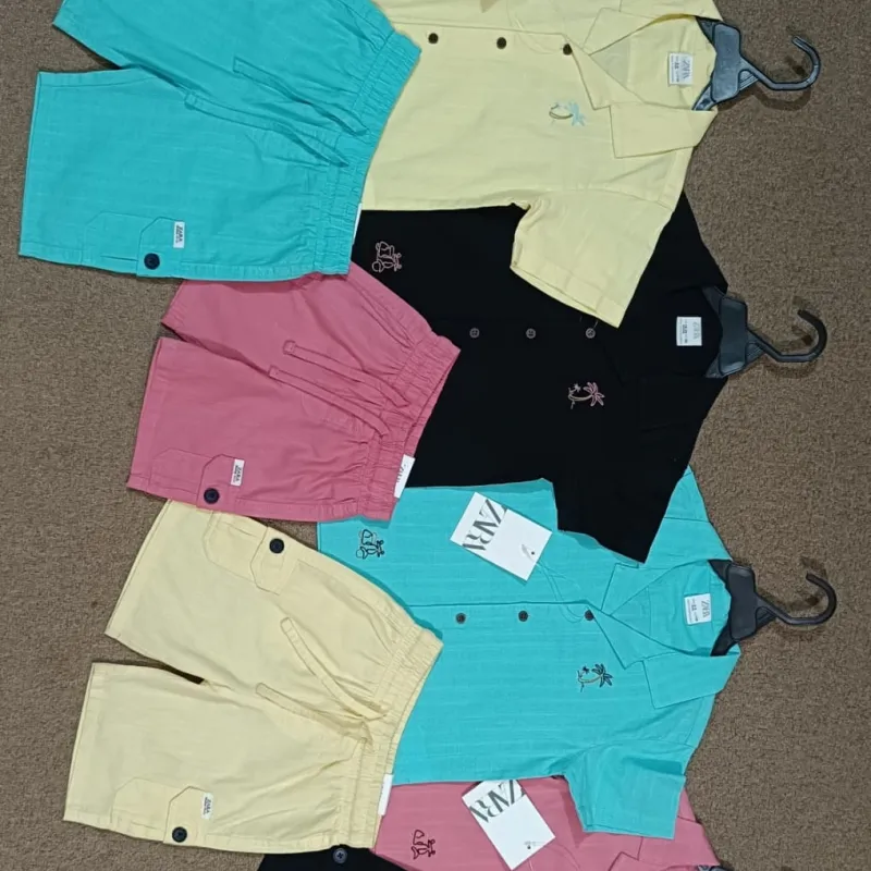 ZARA Boys Top Button Shirt Set Wholesale Bangladesh
