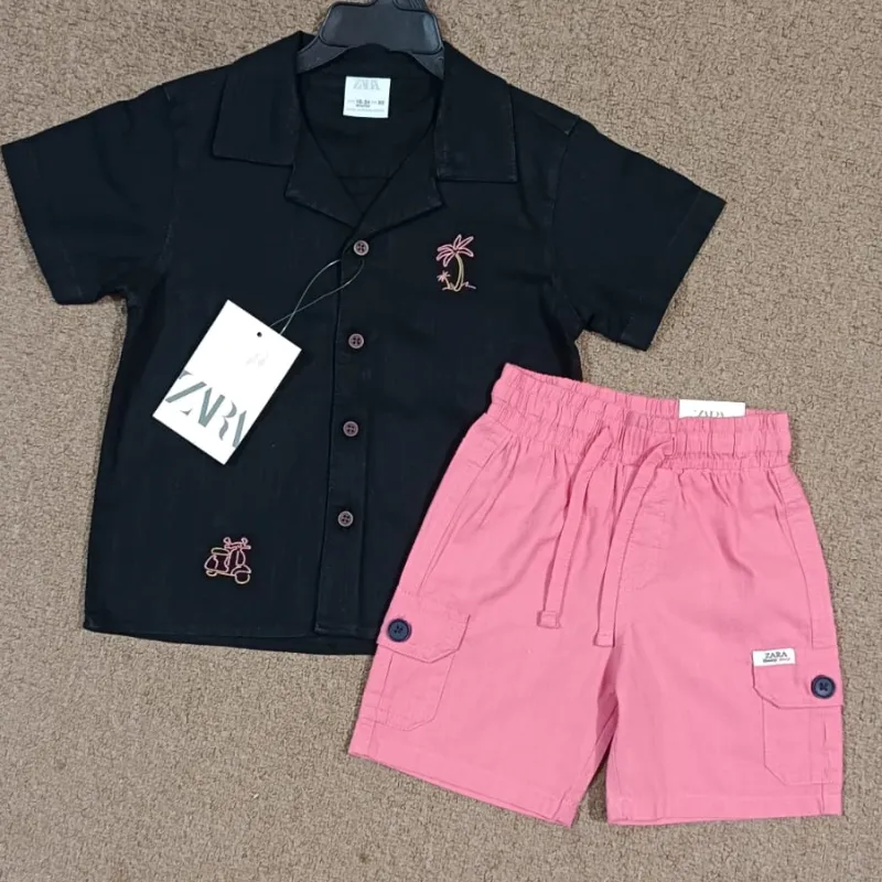 ZARA Boys Top Button Shirt Set Wholesale Bangladesh