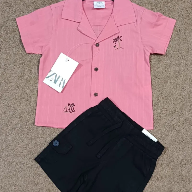 ZARA Boys Top Button Shirt Set Wholesale Bangladesh