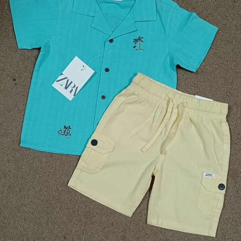 ZARA Boys Top Button Shirt Set Wholesale Bangladesh