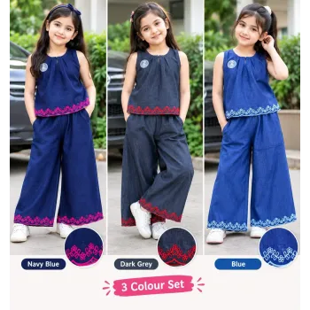 Girls' Premium Two-Piece Top-Button Set — Wholesale Bangladesh