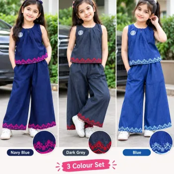 Girls' Premium Two-Piece Top-Button Set — Wholesale Bangladesh