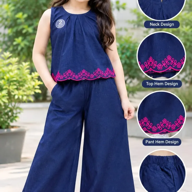 Girls' Premium Two-Piece Top-Button Set — Wholesale Bangladesh