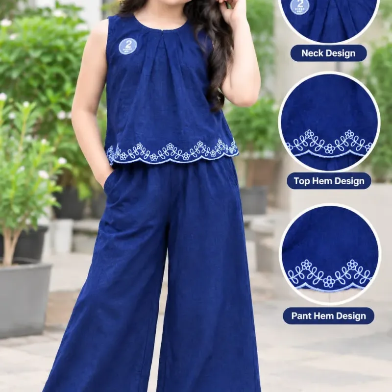 Girls' Premium Two-Piece Top-Button Set — Wholesale Bangladesh