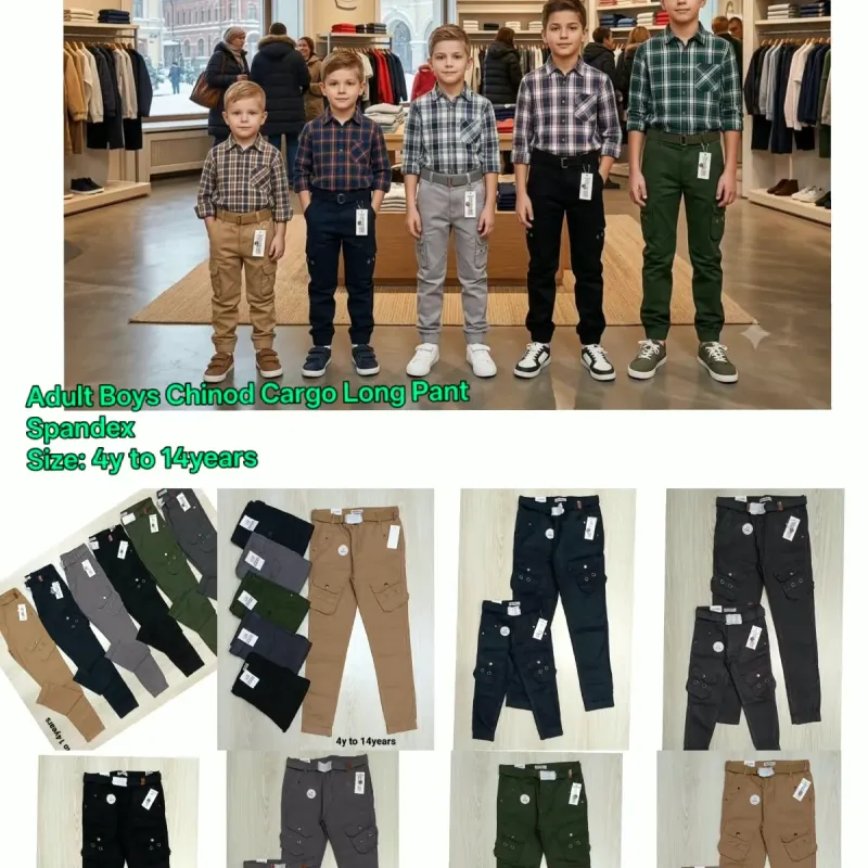 Boys' Stretch Cargo Chino Pant — Wholesale Bangladesh