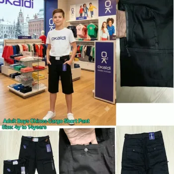 Boys' Cotton Chino Cargo Short Pant — Wholesale Bangladesh