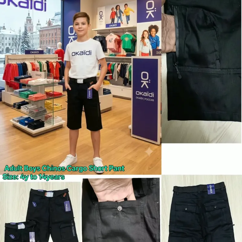 Boys' Cotton Chino Cargo Short Pant — Wholesale Bangladesh
