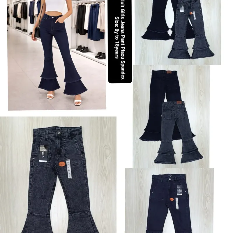 Girls' Premium Palazzo Spandex Jeans — Wholesale Bangladesh Girls' Premium Palazzo Spandex Jeans — Wholesale Bangladesh