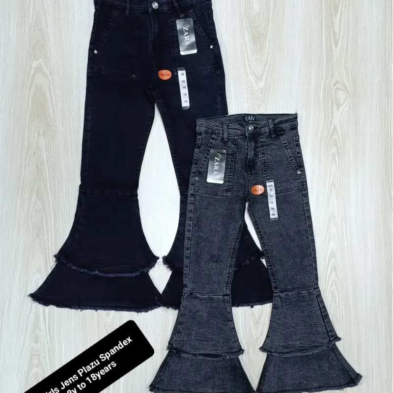 Girls' Premium Palazzo Spandex Jeans — Wholesale Bangladesh Girls' Premium Palazzo Spandex Jeans — Wholesale Bangladesh
