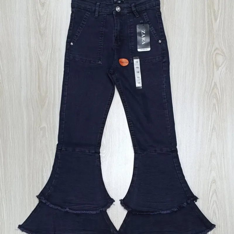 Girls' Premium Palazzo Spandex Jeans — Wholesale Bangladesh Girls' Premium Palazzo Spandex Jeans — Wholesale Bangladesh