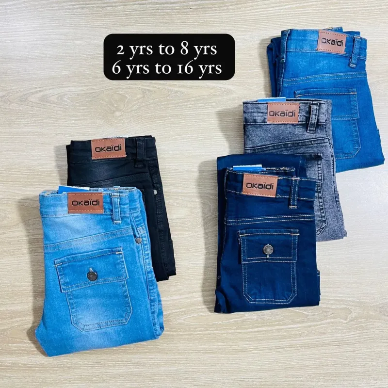 Kids' & Juniors' Premium Denim Cargo Pants (Spandex Blend) — Wholesale Bangladesh Kids' & Juniors' Premium Denim Cargo Pants (Spandex Blend) — Wholesale Bangladesh