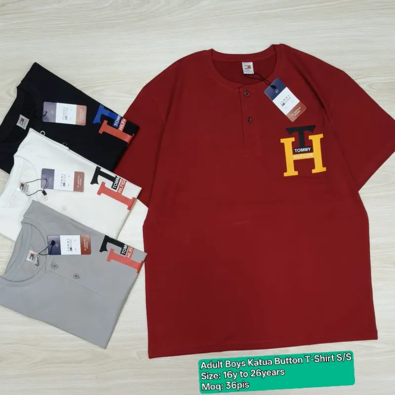 Young Men's Premium Short-Sleeve Button T-Shirt (16-26 Years) — Wholesale Bangladesh Young Men's Premium Short-Sleeve Button T-Shirt (16-26 Years) — Wholesale Bangladesh