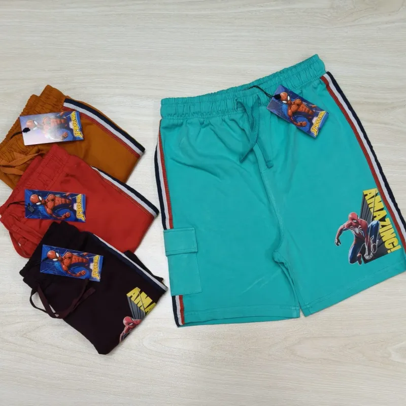 Spider-Man Boys Premium Terry Cargo Short Pant Wholesale Bangladesh