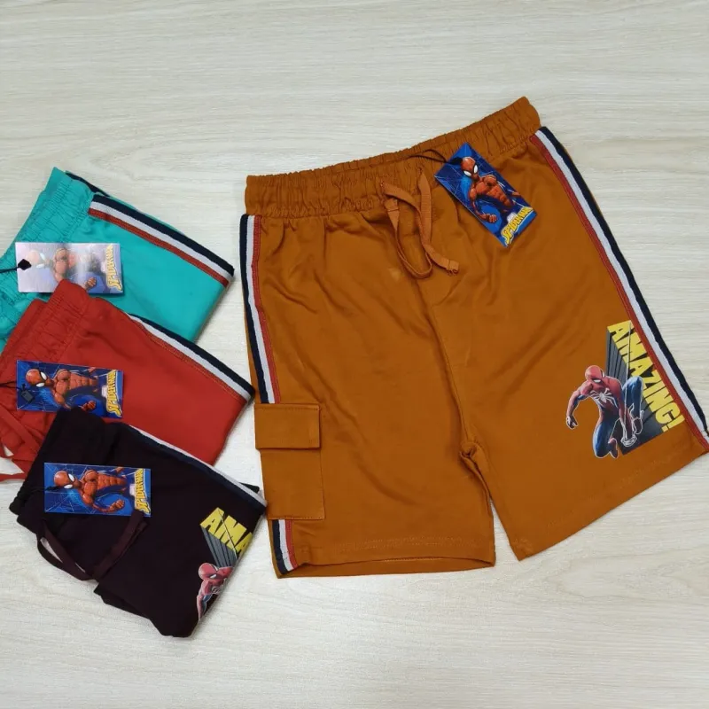 Spider-Man Boys Premium Terry Cargo Short Pant Wholesale Bangladesh