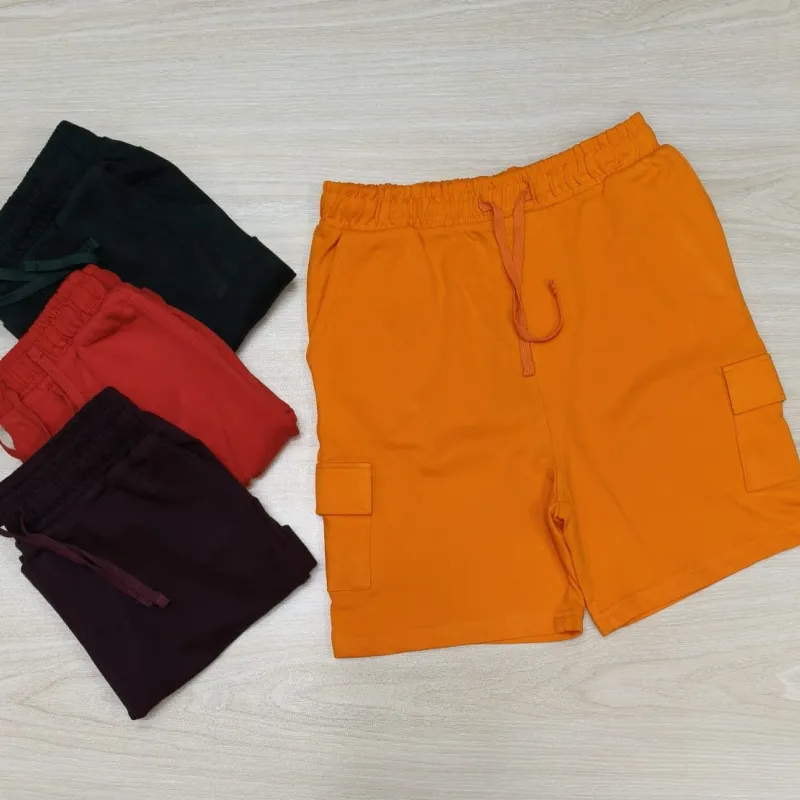 Boys Premium Solid Terry Cargo Short Pant Wholesale Bangladesh