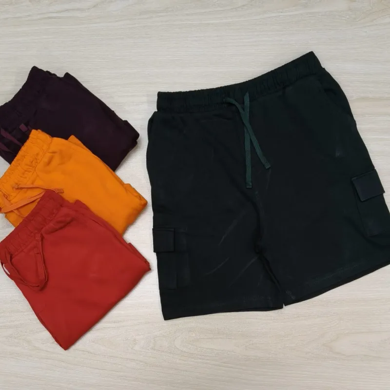Boys Premium Solid Terry Cargo Short Pant Wholesale Bangladesh