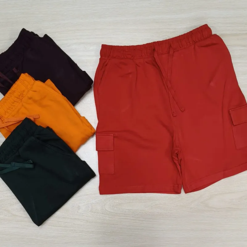 Boys Premium Solid Terry Cargo Short Pant Wholesale Bangladesh
