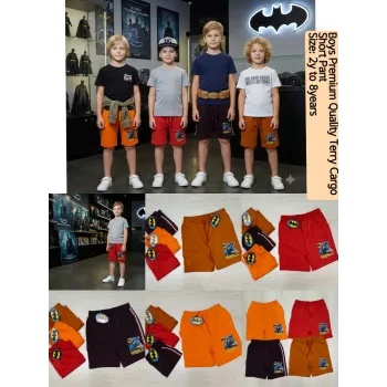 BATMAN Boys Premium Terry Cargo Short Pant Wholesale Bangladesh