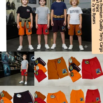 BATMAN Boys Premium Terry Cargo Short Pant Wholesale Bangladesh