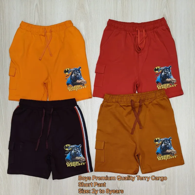 BATMAN Boys Premium Terry Cargo Short Pant Wholesale Bangladesh