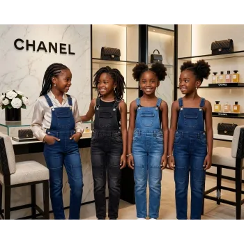 CHANEL Girls Premium Denim Romper Spandex Wholesale Bangladesh