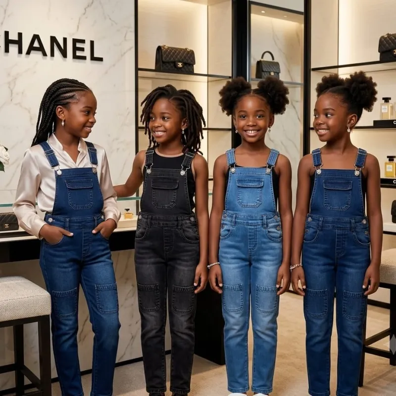 CHANEL Girls Premium Denim Romper Spandex Wholesale Bangladesh CHANEL Girls Premium Denim Romper Spandex Wholesale Bangladesh